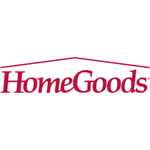 HomeGoods logo in red on a white background