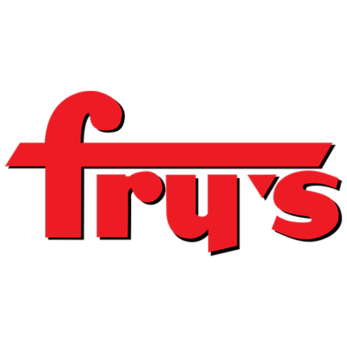 Red 'Fry's' logo on a white background
