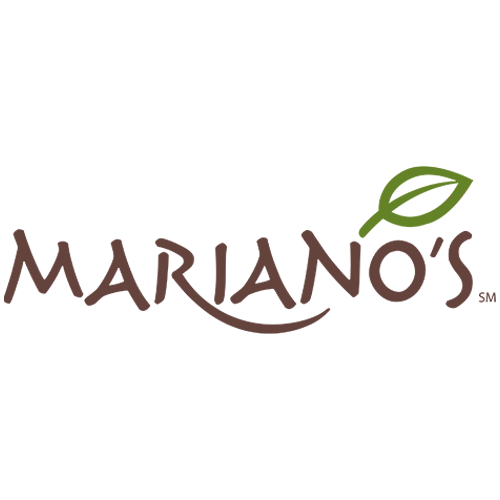 Mariano's logo with a green leaf on a white background