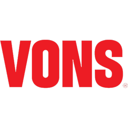 Red 'Vons' logo on a white background